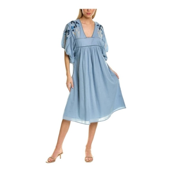 St. Roche Lake Midi Dress - Wedgwood Blue NWT - Picture 8 of 9